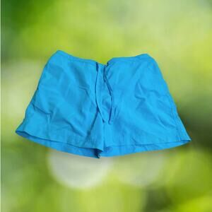 L.L. Bean Turquoise Blue Camping/Hiking Shorts Drawstring Waist Size Med